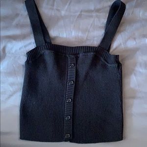 Black top with buttons